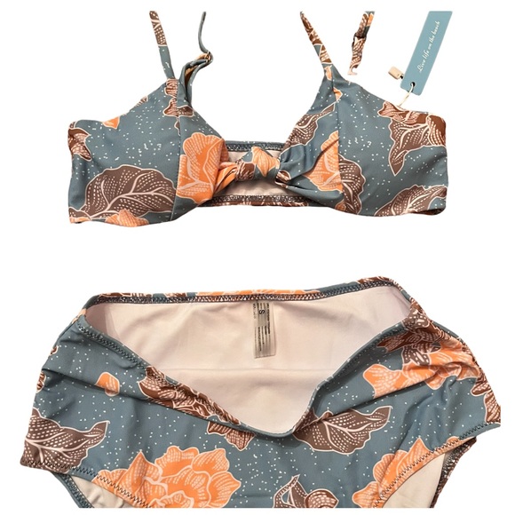 Cupshe Swim Cupshe Blue Bikini Floral Set Poshmark